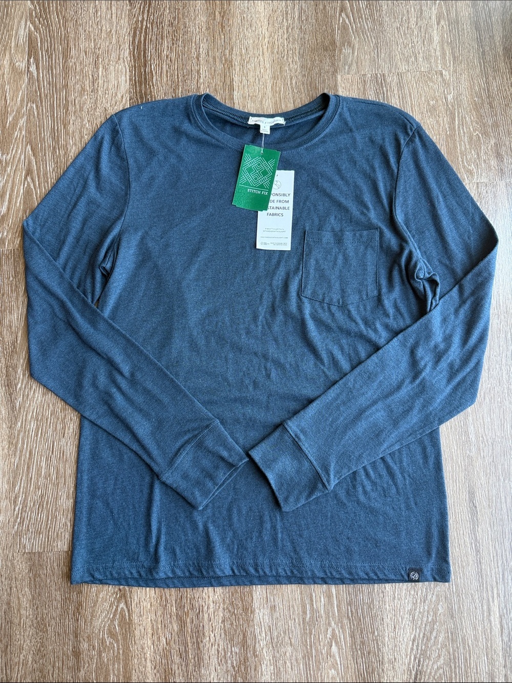 NWT Threads 4 Thought Men's Long Sleeve Pocket Tee
